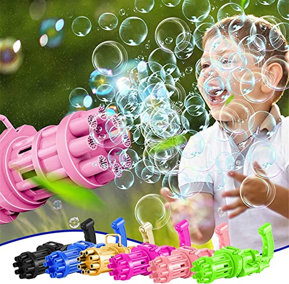 Automatic Bubble Gatling Gun 8-Holes Bubble Machine Bubble