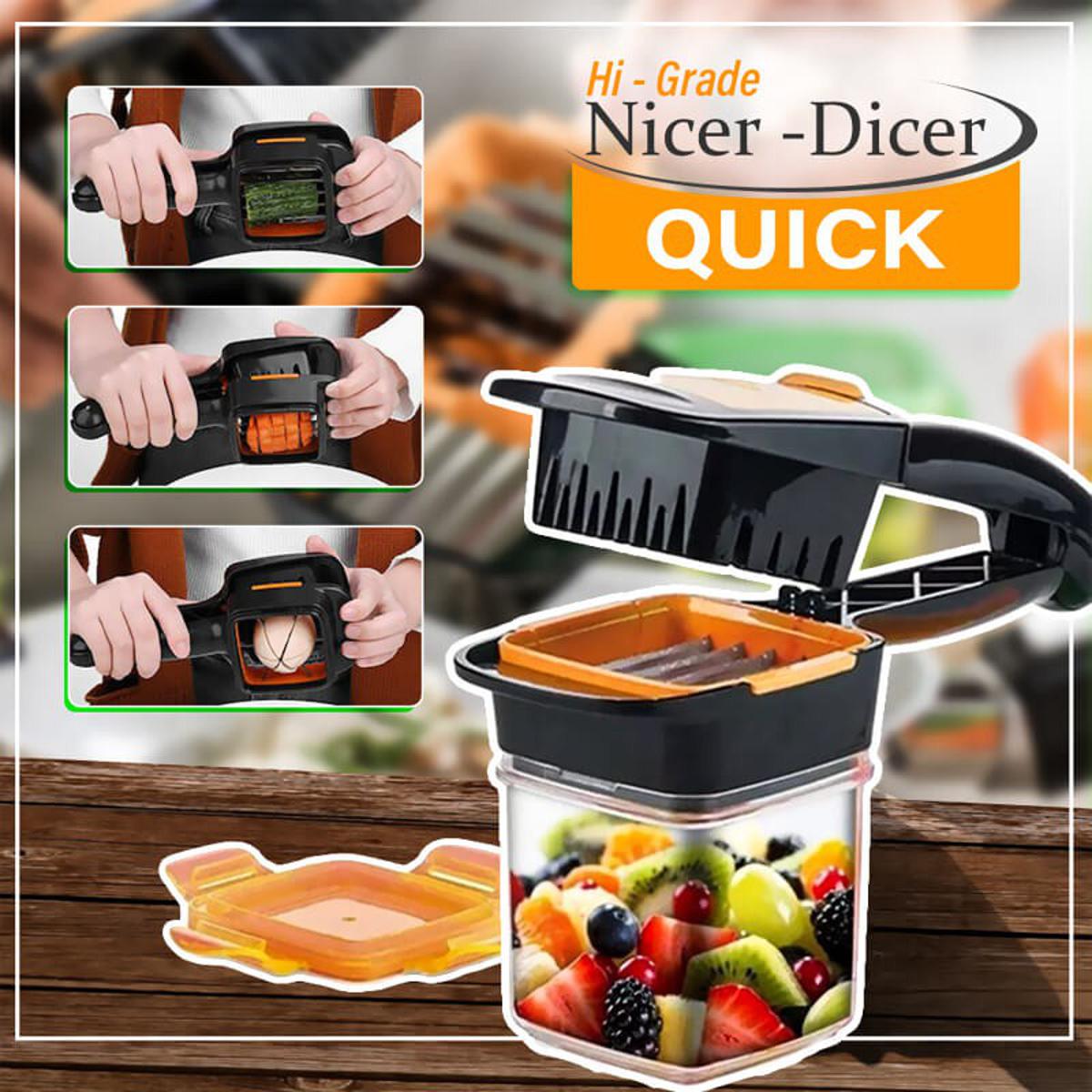 Nicer Dicer Quick Fruit Vegetable Cutter 5 In 1 Slicer Speedy Chopper