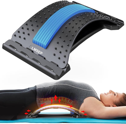 Back Stretcher, Back Cracking Device, Adjustable Household Multi Level Back Massager Board for Stress Relief with 3 adjustable levels
