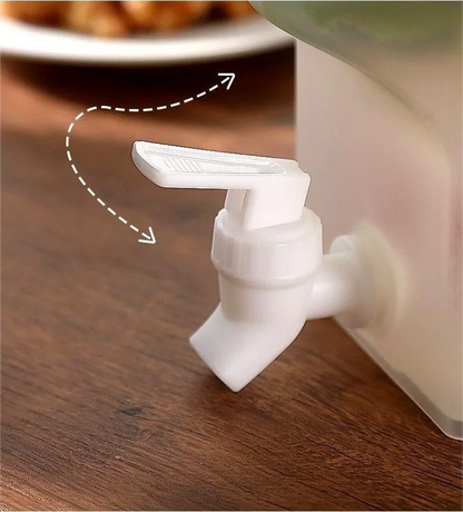 Cold Water Jug With Tap Water Beverage Drink Dispenser Fruit Teapot Tank (3.5 L)