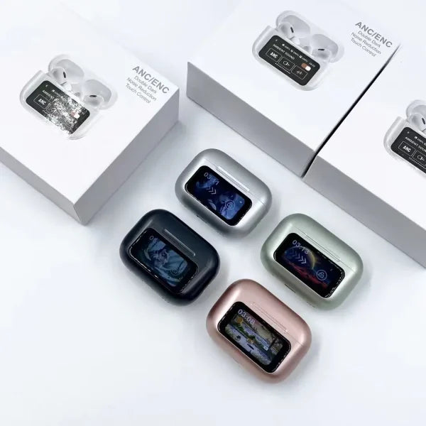 A9 Pro Digital Display Case Airpods / Anc/enc Touch Screen Wireless Earbuds