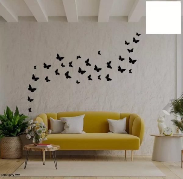 Buy One Get One Free 3d Wooden Sparrow ( Pack Off 30 ) And Butterfly ( Pack Off 30 ) Wooden Wall Decoration Items For Home, Bedrooms Inspire Kids And Look Decent