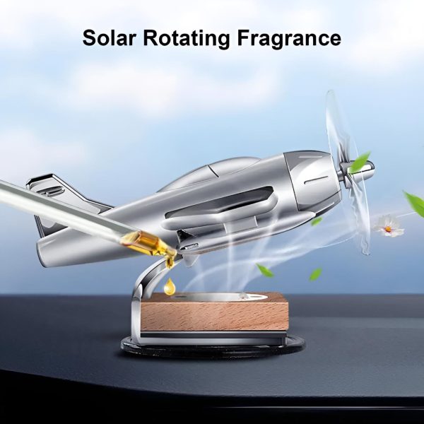 Cadecoration Plan Solar Powered Aeroplane Car Air Freshener – Car Dashboard Solar Decoration Plane -aircraft Model