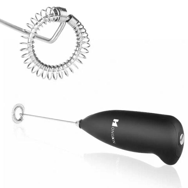 Electric Egg Beater Milk Drink Coffee Whisk Mixer Foamer Mini Handle Stirrer Practical Cooking Tool Kitchen Cell Operated