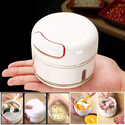 Mini Powerful Meat Grinder Hand-power Food Chopper Mixer