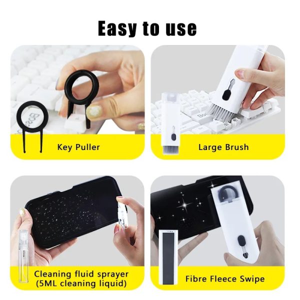 New Headset 7 In 1 Kit Scalable Keyboard Cleaner Brush Earphone Cleaning Pen Cleaner