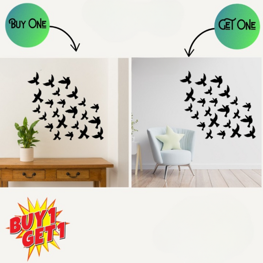 Buy One ( Pack Off 30 ) Get One ( Pack Off 30 ) Free 3d Wooden Sparrow  Buy One Get One Free | Wooden Wall Decoration Items For Home, Bedrooms Inspire Kids And Look Decent