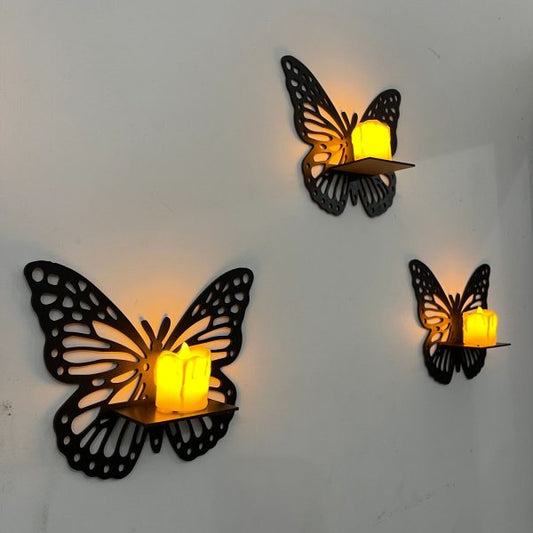 3pcs Wall Decoration Butterfly Frame Shelf Wall Art Pack Of Three Art Home Decorations